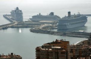 7.000 kryssningsturister anlände till Málaga hamn igår