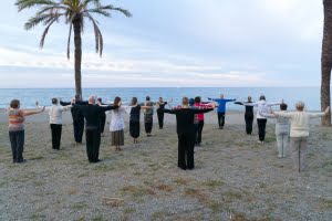 European Zhineng qigong arrangerade träningsresa till Almuñécar