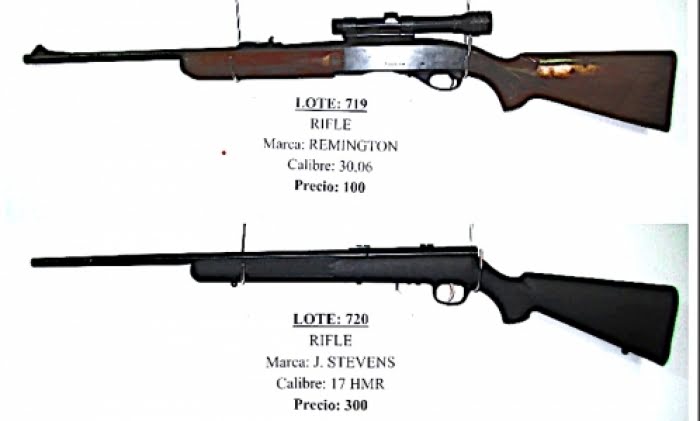 Guardia Civil auktionerar ut stora mängder vapen