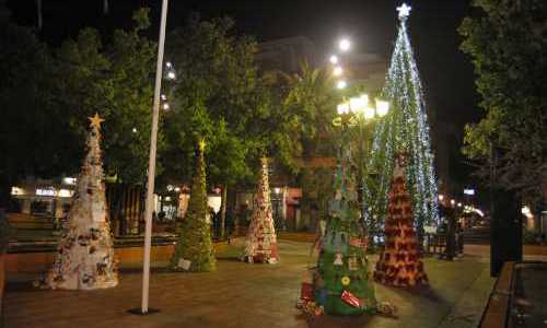 Julgranar i Spanien är sällan äkta granar