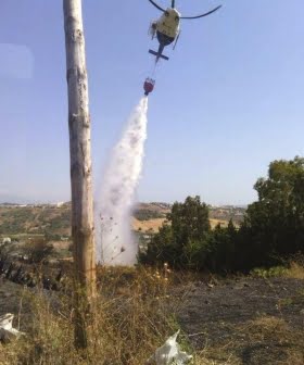 Mindre skogsbrand vid Estepona