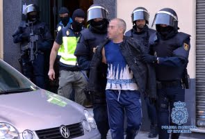 Nio misstänkta jihadister greps i Madrid