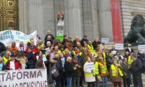 Pensionärer protesterade vid kongressen