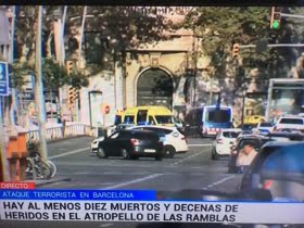 Polisjakt i Barcelona – oklart antal döda vid terrordåd