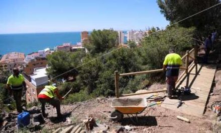 Promenadväg mellan engelska kyrkogården och Gibralfaro