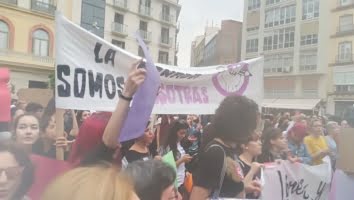 Protester i Málaga mot sexbrottsdom