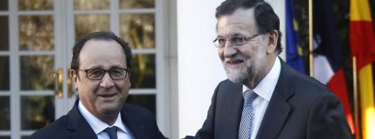 Rajoy och Hollande i toppmöte i Málaga med sju ministrar vardera