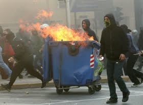 Sju personer gripna när radikal vänstergrupp manifesterade i Madrid