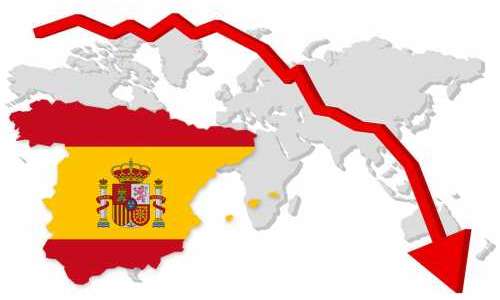 Spanien går in i en brant lågkonjunktur, sex års tillväxt utplånad