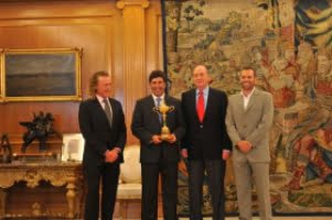 Spanska golfhjältar på mottagning hos kungen