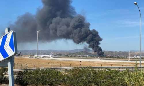 Storbrand i industriområde i Málaga