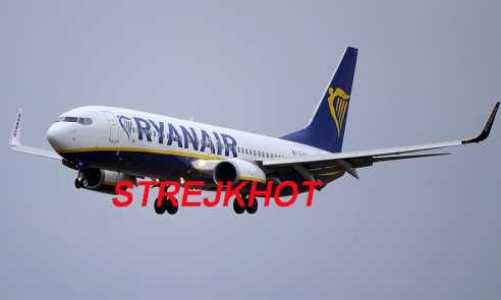 Strejkhot på Ryanair i januari