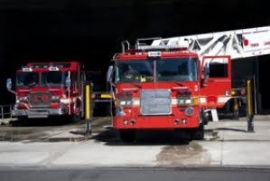 Två brandbilar kolliderade