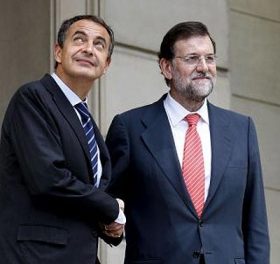Zapatero och Rajoy vill påskynda sammanslagningen av banker
