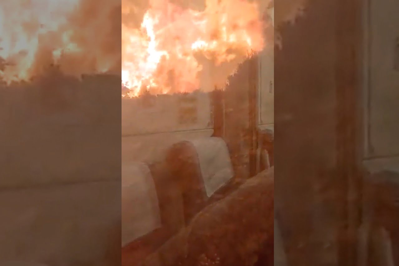 Skogsbrand tåg