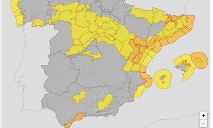 Orange vädervarning för Málagaprovinsen