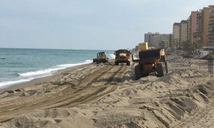 Historisk tillförsel av sand till Málagas stränder