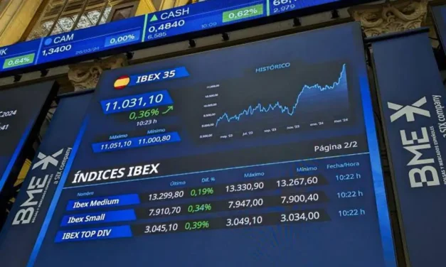 Ibex-börsen når över 1 100 punkter för första gången på sju år