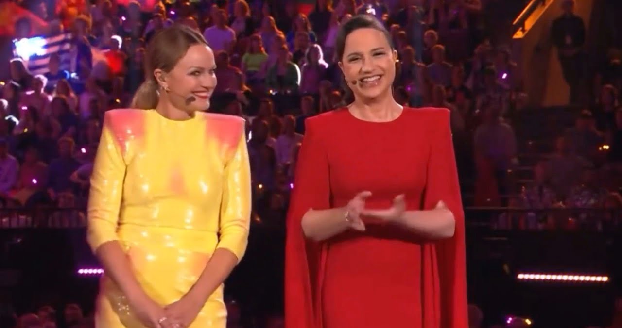Petra Mede skämtade om spansk baksmälla