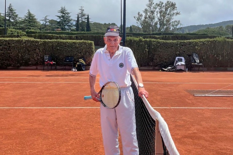 Snart 95 år – äldst vid veteran-SM i tennis