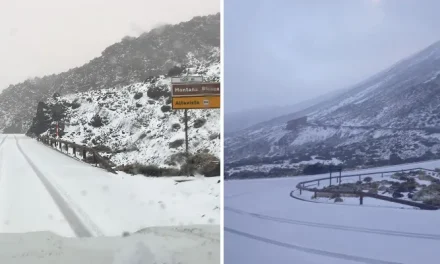 Minusgrader och snö på Teneriffa