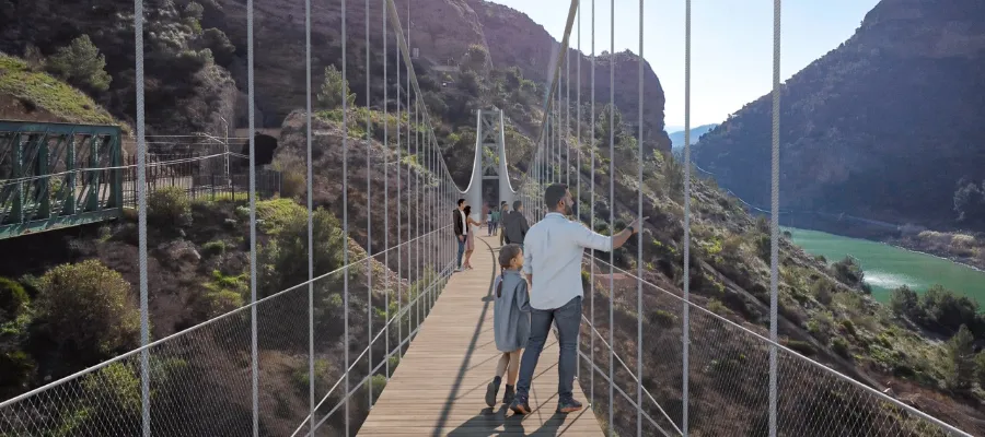 Caminito del Rey får Spaniens längsta hängbro