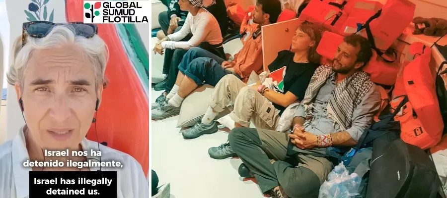 Gazakonvojen bordad – Ada Colau och Thunberg förs till Israel