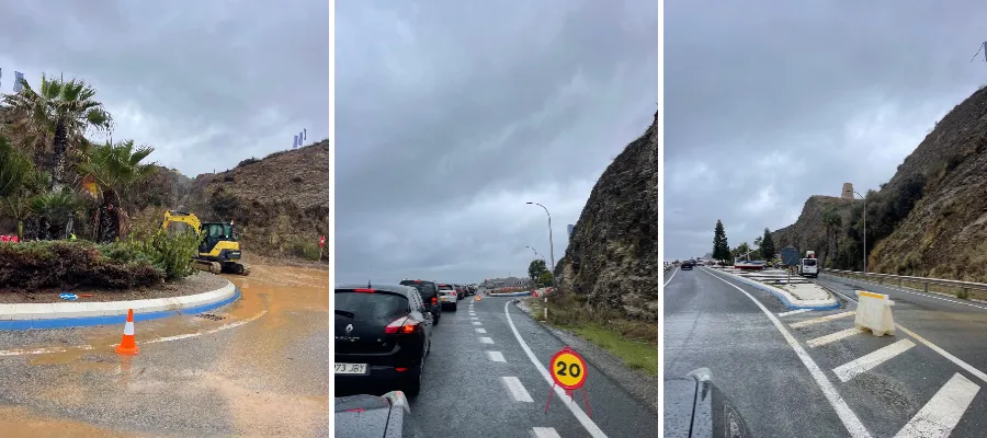 Jordskred och översvämningar i Algarrobo Costa