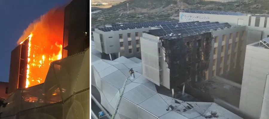 Cigarett trolig orsak till sjukhusbrand