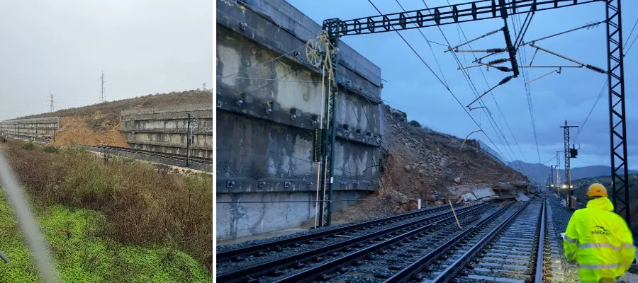 Jordskred i Álora stoppar återstart av höghastighetståget – tågstrejk från måndag