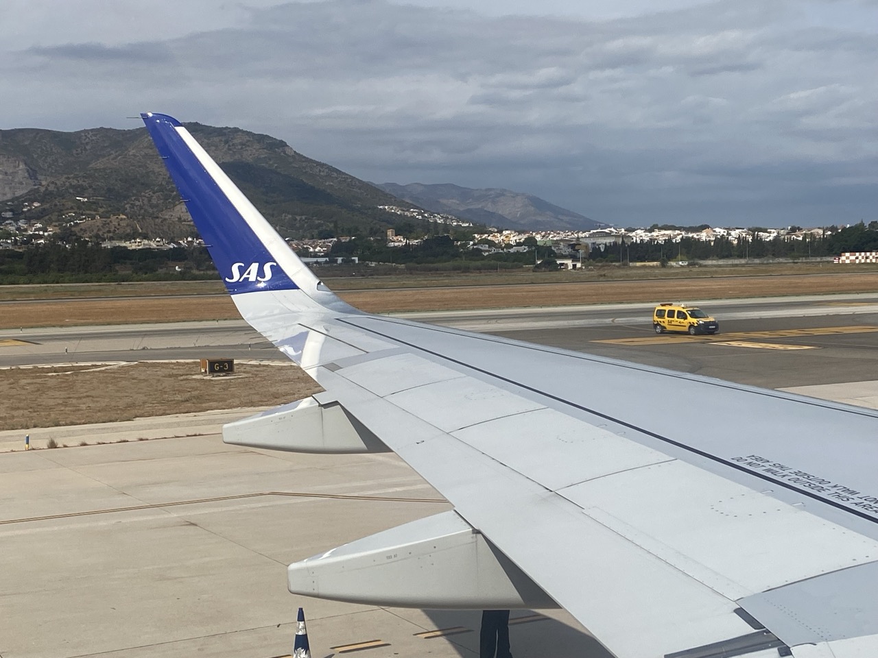 SAS flygplan Málaga